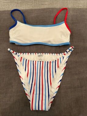 Wilde Fable Red, White & Blue Two-Piece Swim Set